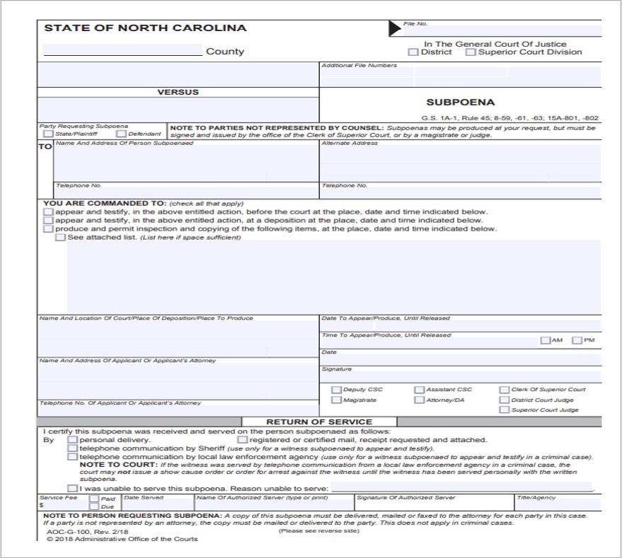 Subpoena District Attorney Scott Reilly